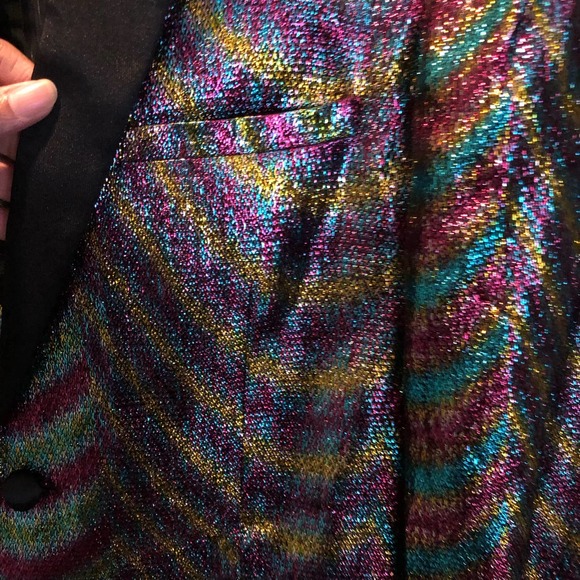 INC International Concepts Men's Slim Fit Blazer Multicolor Patterned 44 Chest - Picture 2 of 5